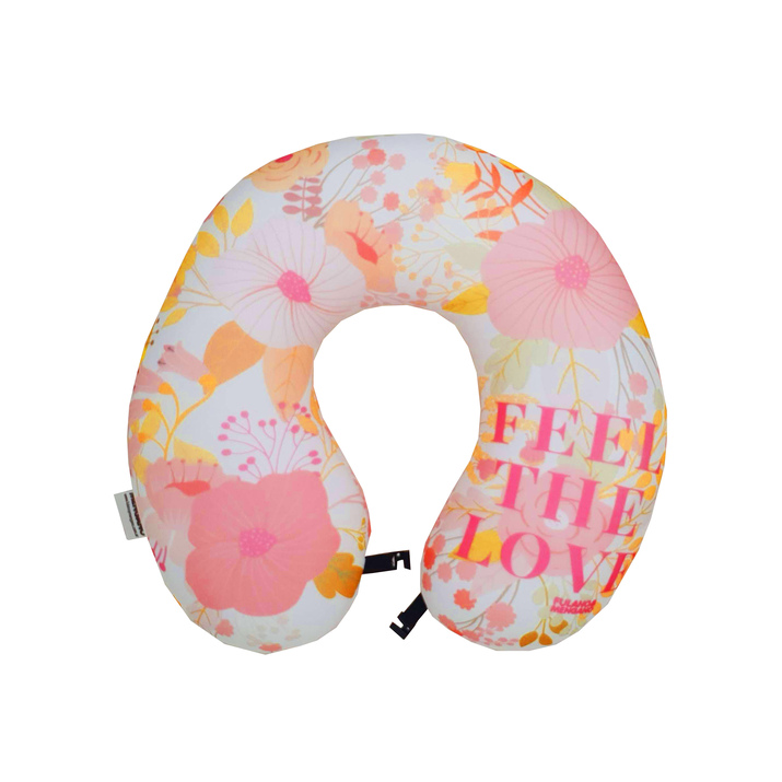 CUELLO MICROFIBRA - FLORES BLANCO